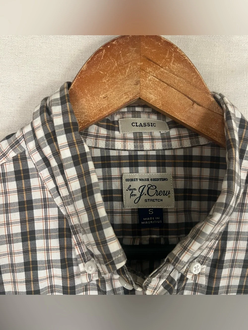 J.Crew Men’s Classic Secret Wash Plaid Button Down Shirt Men’s Small